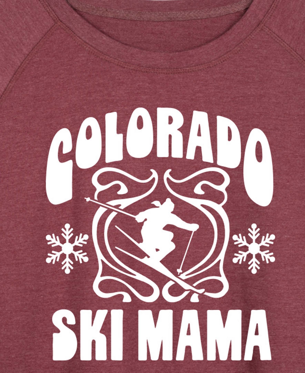 Hybrid Apparel Plus Colorado Ski Mama Word Art Graphic T-shirt