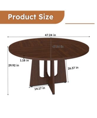 47" Round Farmhouse Dining Table - Spiced
