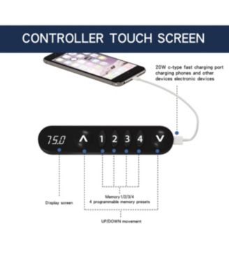 Electric Standing Desk Height Adjustable 55" Computer Table