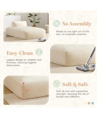 72" Modular Sofa Bed, Left-Facing, Foam-Filled, Free Combination, No Assembly