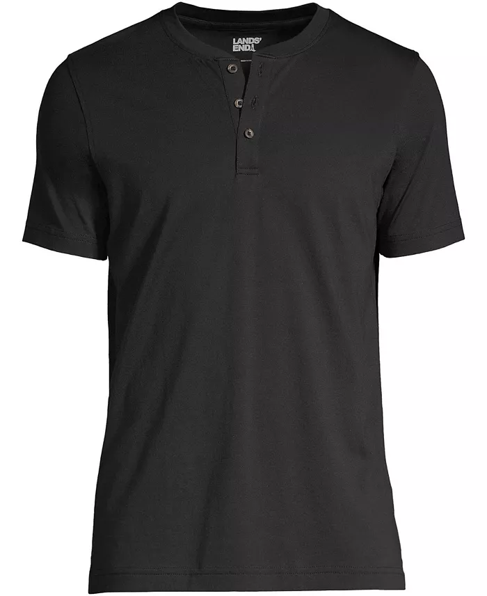Men's Short Sleeve Cotton Supima Jersey Henley - thumbnail 4
