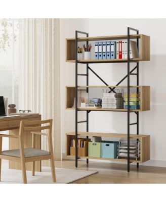 71.3" 6-Tier Bookshelf, Tall Industrial Bookcase with Open Display & Storage Organizer for Home Office