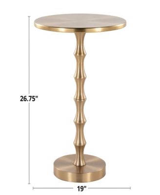 26.75" Metal Bora Contemporary Accent Table