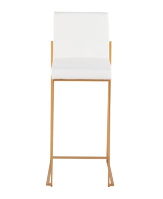 Fabric Fuji Contemporary High Back Counter Stool, Set of 3