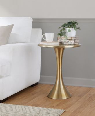 24" Metal Lenuxe Contemporary Accent Table
