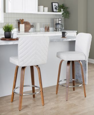 Fabric Henry Contemporary Fixed-Height Counter Stool, Set of 2