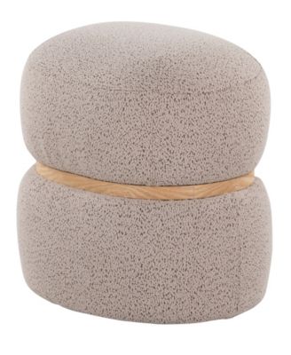 13.5" Fabric Cinch Contemporary Pouf Ottoman