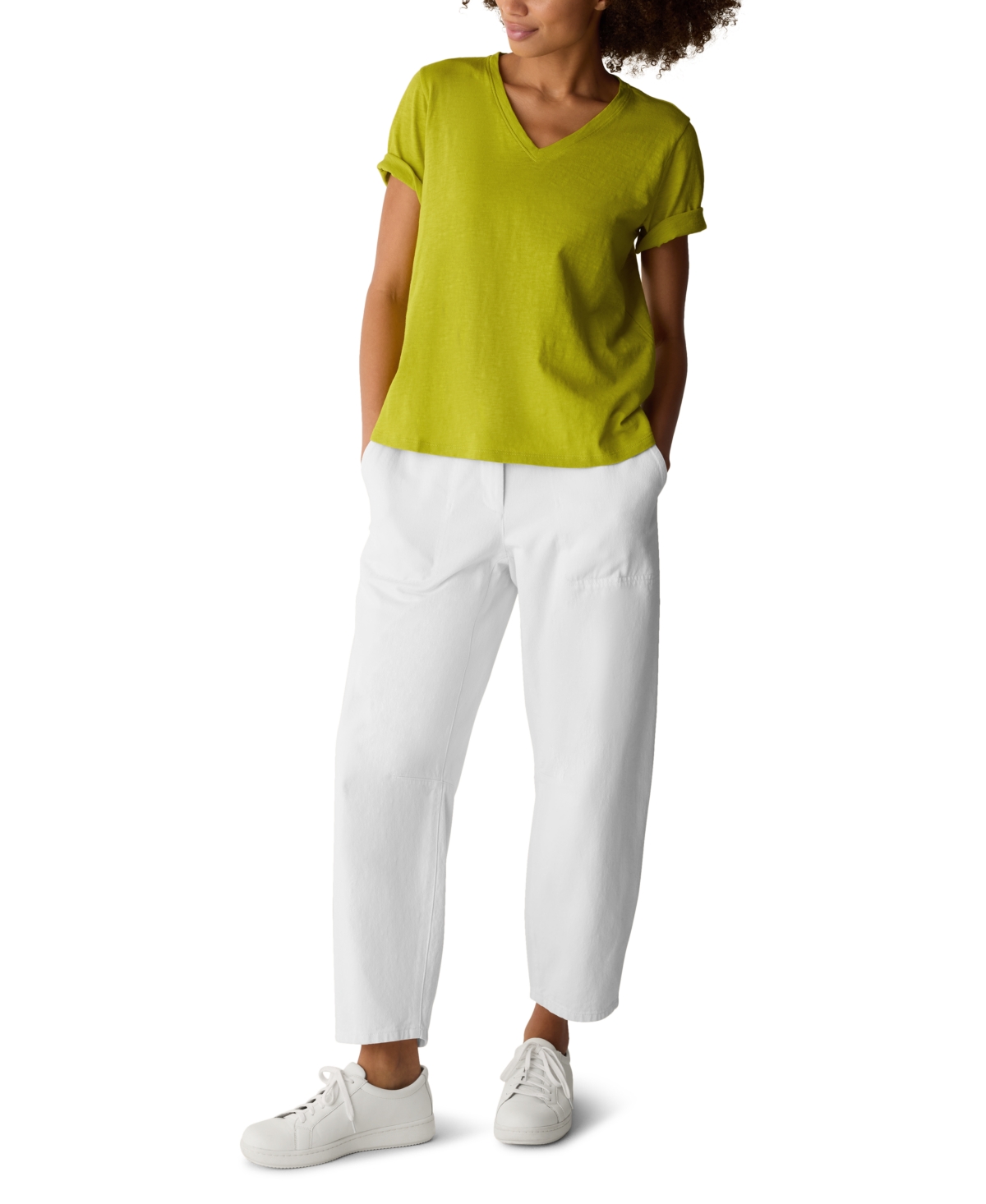 Eileen Fisher Women's V-Neck Pull-On T-Shirt