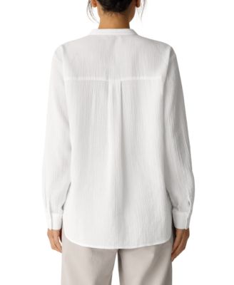 Petite Mandarin Collar Top