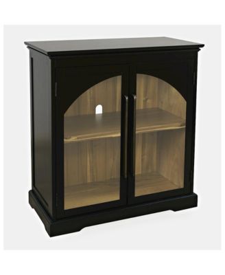 Archdale 33" Gothic Arch Transitional Accent Storage Cabinet with Glass Doors