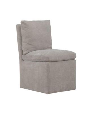 Accent Dining Chair with Castors - Squared Back - Truffle Upholstry