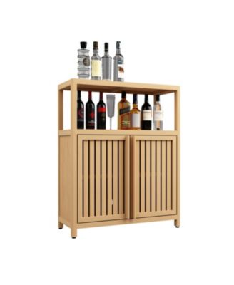 Bamboo Cabinet Floor Storage for Bathroom, Living Room