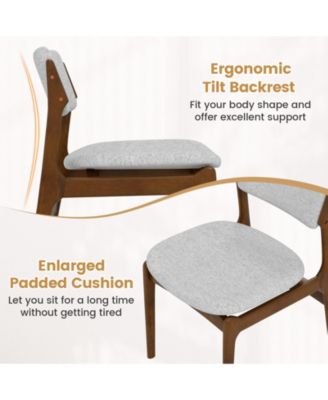 Modern Padded Dining Chairs Set of 4 w/Padded Seat Tilt Backrest for Dining Room