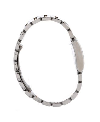 Tank Francaise Quartz Watch in Stainless Steel and Rose Gold with Diamond Markers 20mm