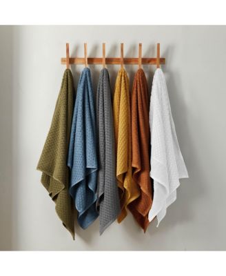 100% Cotton Diamond Waffle 2-Piece Oversized Bath Sheet Set