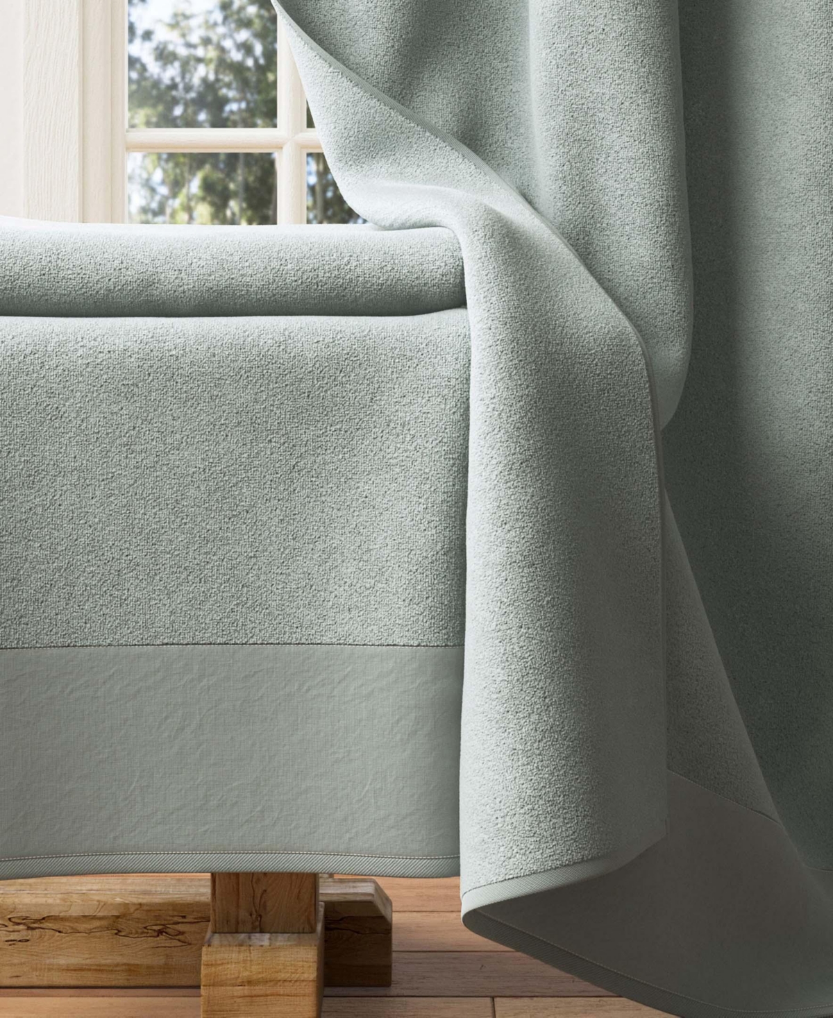 Linery & Co Cotton and Linen-Texture Border 6 Piece Towel Set