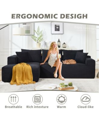 Modular Sectional Sofa Couches L-Shape Couch 3 Seat Modular Sofa Memory Foam Sectional Couches