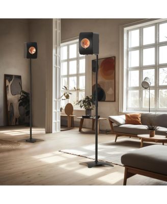 2-Pack Universal Speaker Stands with Adjustable Height & Stabilized Base for Surround Sound