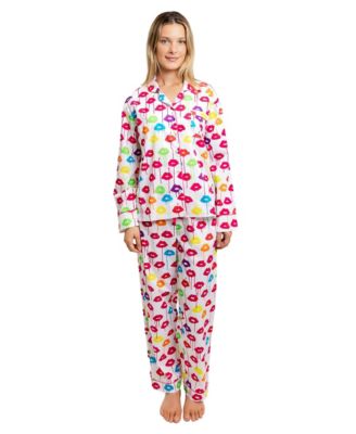 Women's ganic Cotton Poplin Button Down Long Sleeve Pajama Set