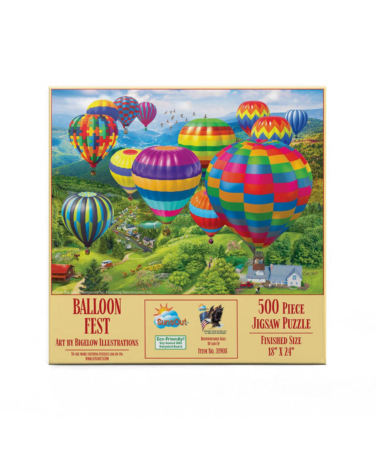 SunsOut Balloon Fest 500 piece Jigsaw Puzzle for Adults