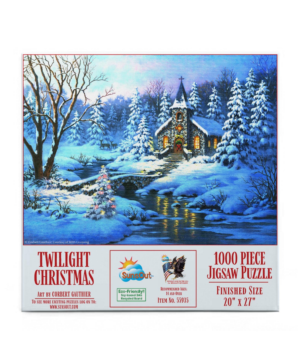Twilight Christmas 1000 piece Jigsaw Puzzle for Adults Christmas