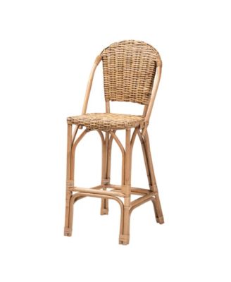 Neola 22" Rattan Bohemian Bar Stool