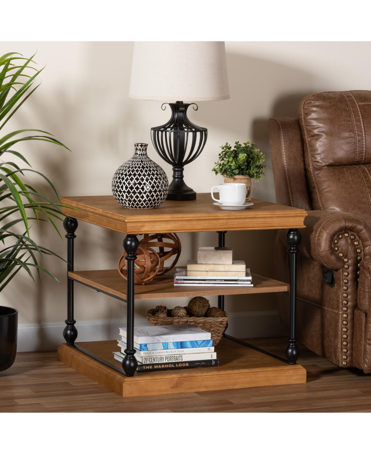 Boxton Studio Sebastian 28.1" Metal Traditional End Table