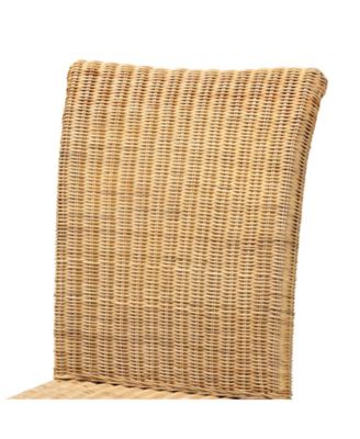 Shamara 21.25" Rattan Bohemian Dining Chair