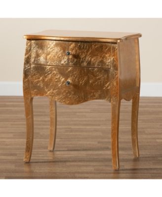 Patrice 22.8" Wood 2-Drawer End Table