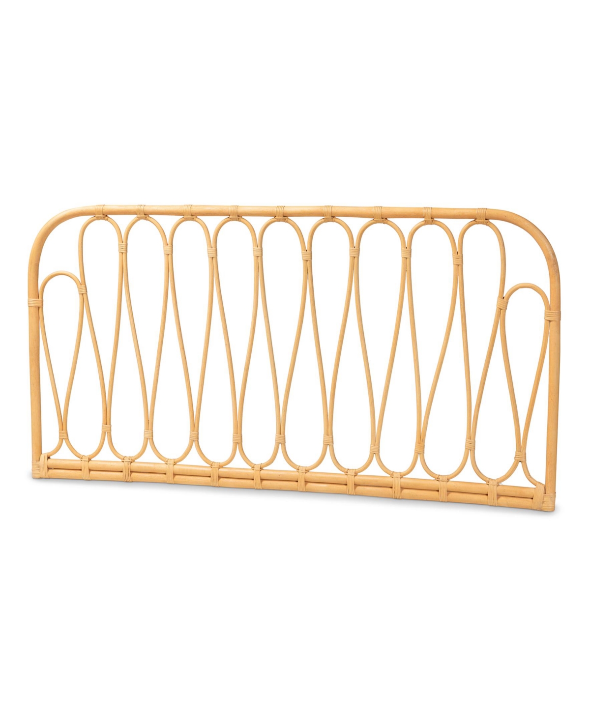 Furniture Carrick 2" Rattan Bohemian Queen Wall-mount Headboard