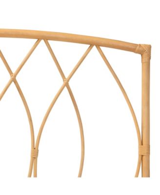 Halia 2" Rattan Bohemian Queen Wall-Mount Headboard