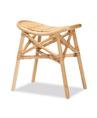 Elgon 18.5" Rattan Bohemian Footstool