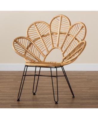 Garan 37.8" Rattan Bohemian Accent Chair