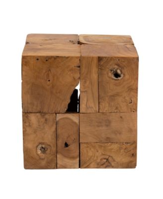 Eldora 17" Teak Root Rustic Transitional End Table