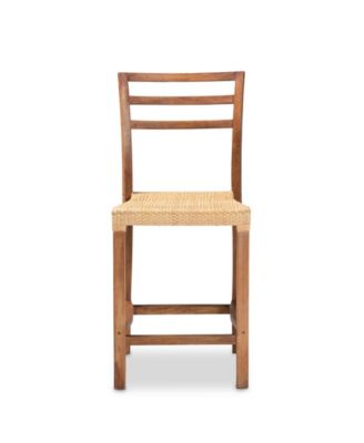 Arthur 19.5" Rattan Mid-Century Counter Stool