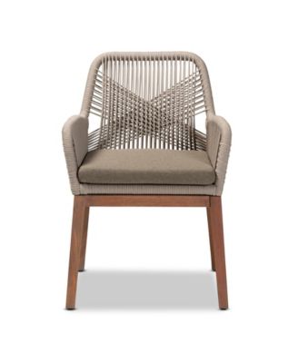 Jennifer 23.6" Wood Mid-Century Dining Armchair