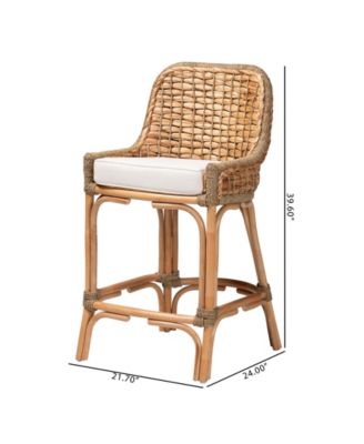 Kyle 24" Rattan Bohemian Dining Chair with Cushion