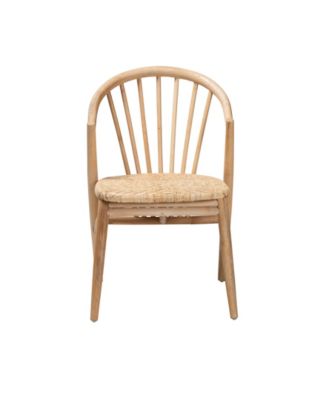 Kobe 21.3" Rattan Mid-Century Dining Chair