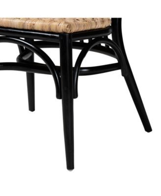 Parthenia 20.5" Rattan Mid-Century Dining Chair