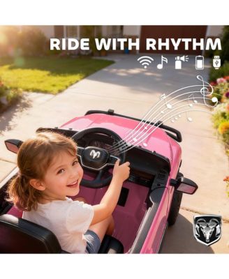 12V Licensed Dodge RAM 3500 Kids Ride on Car with Dual Motors,