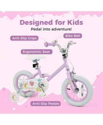 Kids Adjustable Training Bike with Dual Brake and Safety Features