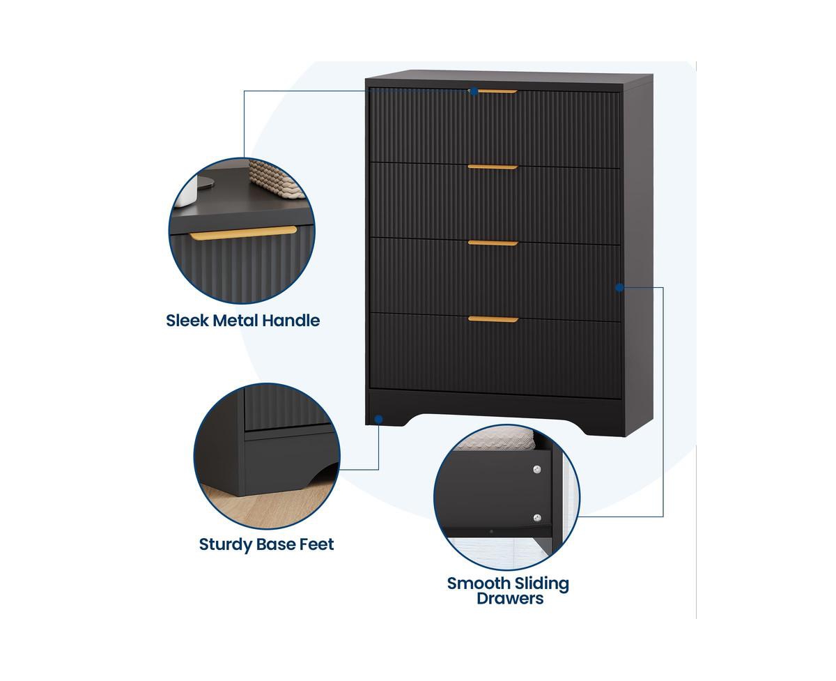 Gaomon Fluted Dresser for Bedroom with Drawers