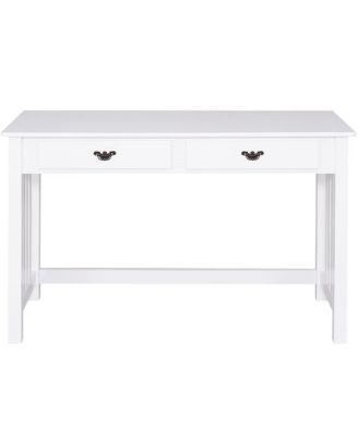 Writing Desk Mission White Home Office Computer Desk 4 Drawer