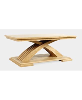 Anthology Contemporary 48" Curved Base Coffee Table with Caster Wheels