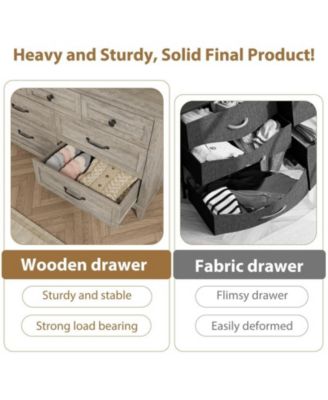 54" Wide Drawer Dresser with Storage Freestanding