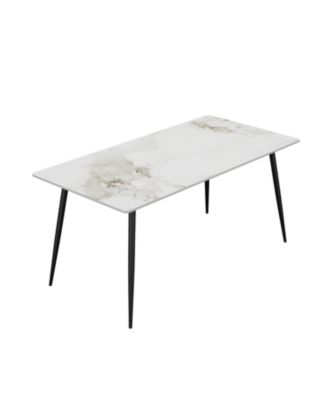 Streamdale Furniture Sintered Stone Dining Table Metal Legs 70" - Macy's