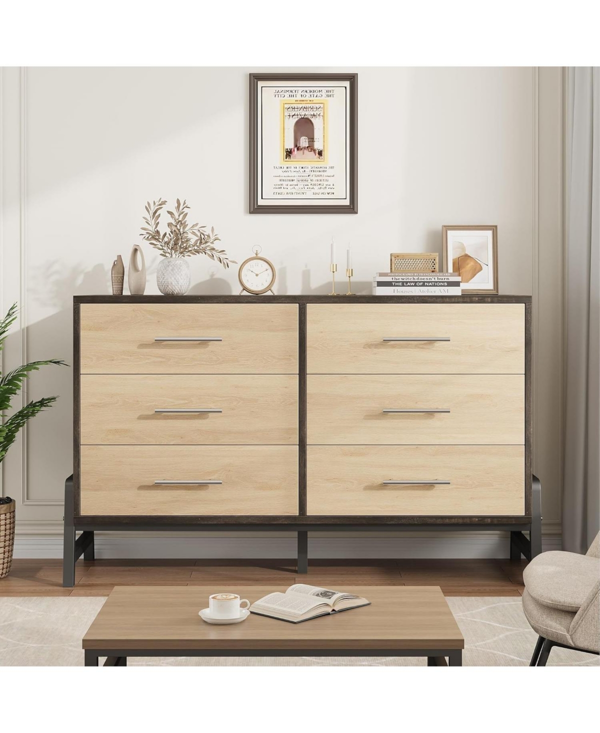 Gaomon 6 - Drawer Dresser - Mdf & Pb Board, R