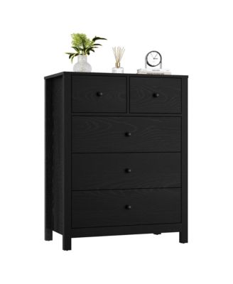 5 Drawer Dresser for Bedroom, Modern Tall Dresser Organizer with Storage Drawers