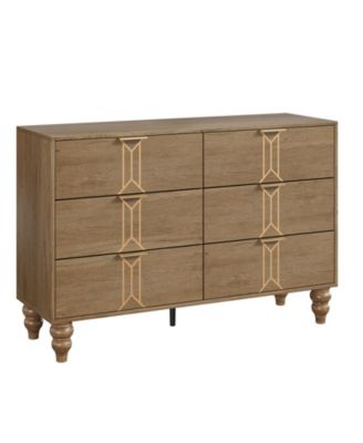 6-Drawer, 47.24" x 15.75" x 32.48", for Bedroom or Living Room Dresser
