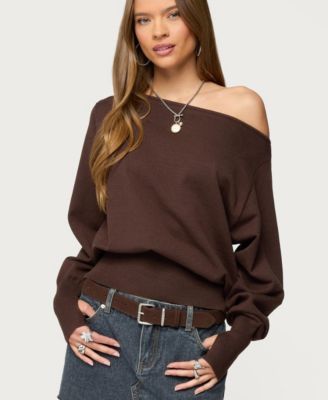 Women's Off Shoulder Oversized Sweater